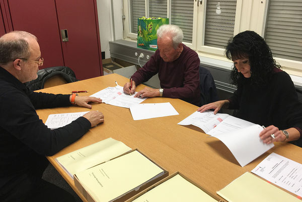 Unterzeichnung des Baugesuchs<br>